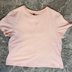 H&M Divided Pink Crop T. Sz. M